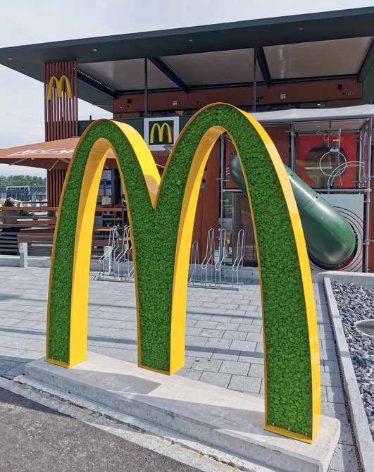 Firmenlogo aus Moos